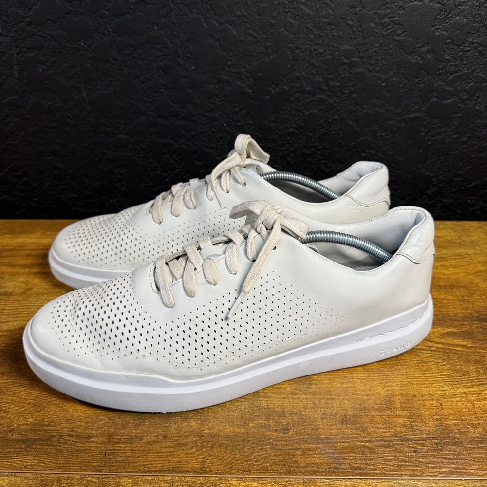 Cole Haan Grand Crosscourt C31436 White Leather Sneakers Mens 12M - Picture 3 of 7